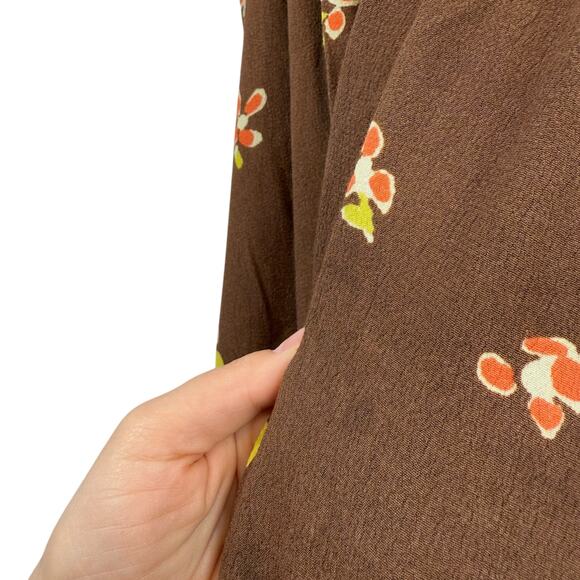 Christy Dawn Lottie Floral Button Up Maxi Dress Boho Vintage Brown Size S - Picture 7 of 9